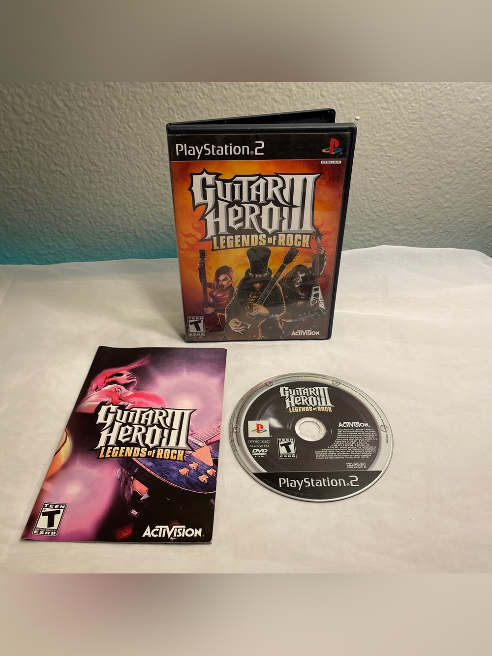 GUITAR HERO 3 LEGENDS OF ROCK PS2 TESTED (NOT FOR RESALE) Mint Disc 2007 Game